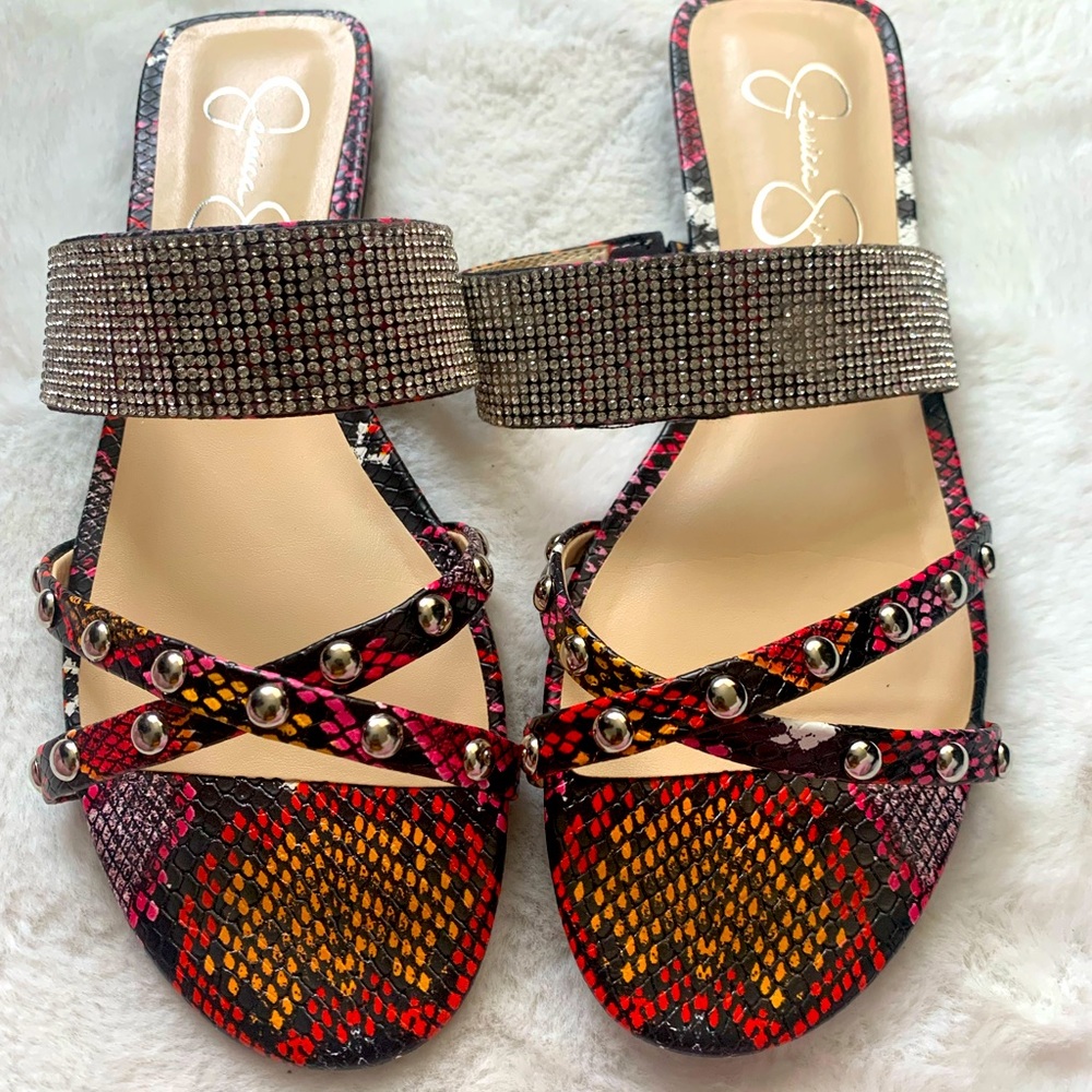 Embellished sandals by Jessica Simpson